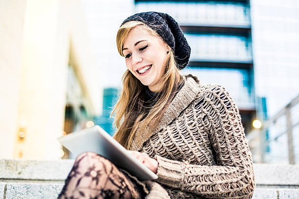 istock Woman using digital tablet outdoor 171589767