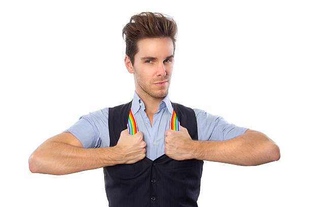 passeata gay no local de trabalho - homosexual gay pride business rainbow imagens e fotografias de stock