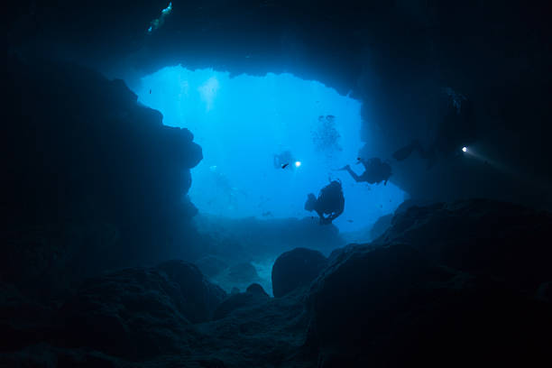 istock Cave Divers dive into the Santa Maria Caves, Comino, Malta 171589932