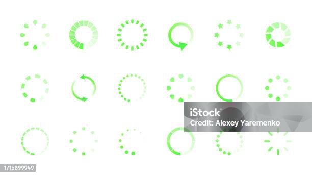 Loading Symbols White Vector Set Stock Illustration - Download Image ...