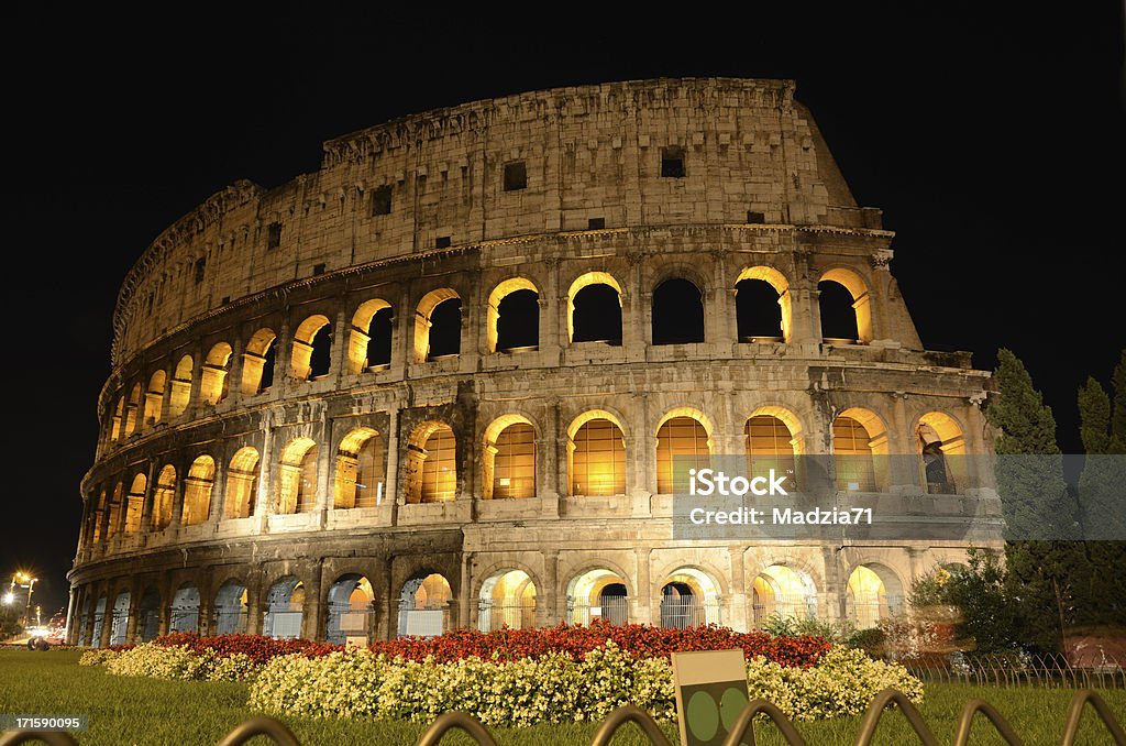 Coliseum Coliseum - symbol of Rome, in night Ancient Stock Photo