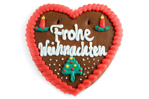 Merry Christmas decoration gingerbread cookie heart