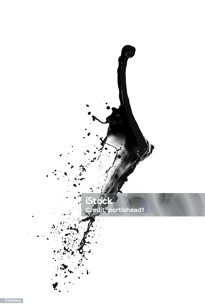 splash peinture noire - Photo de Encre libre de droits
