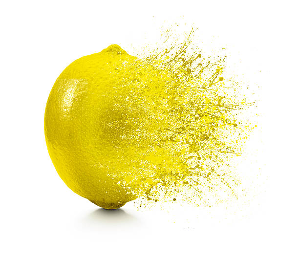 istock A splash coming off of a lemon on a white background 171590327
