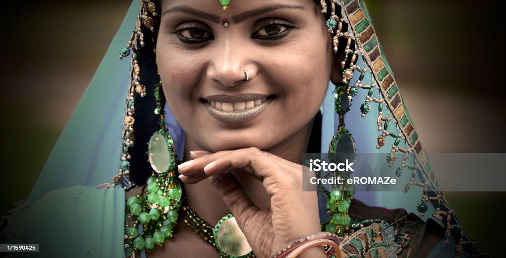Folk belle A charming folk belle from Rajasthan, India. Adult Stock Photo