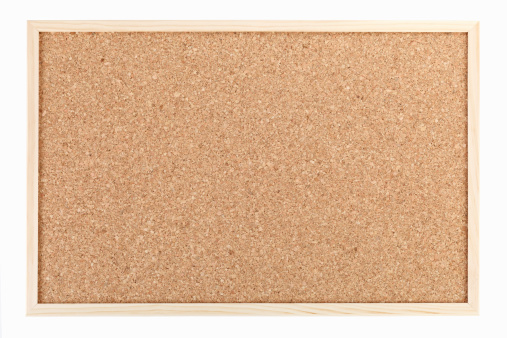 Cork board, isolated on white background