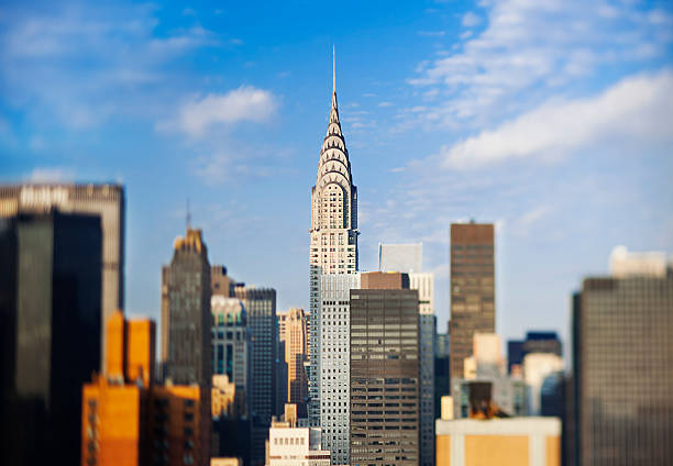 edificio chrysler, manhattan, ciudad de nueva york, estados unidos - edificio chrysler fotografías e imágenes de stock