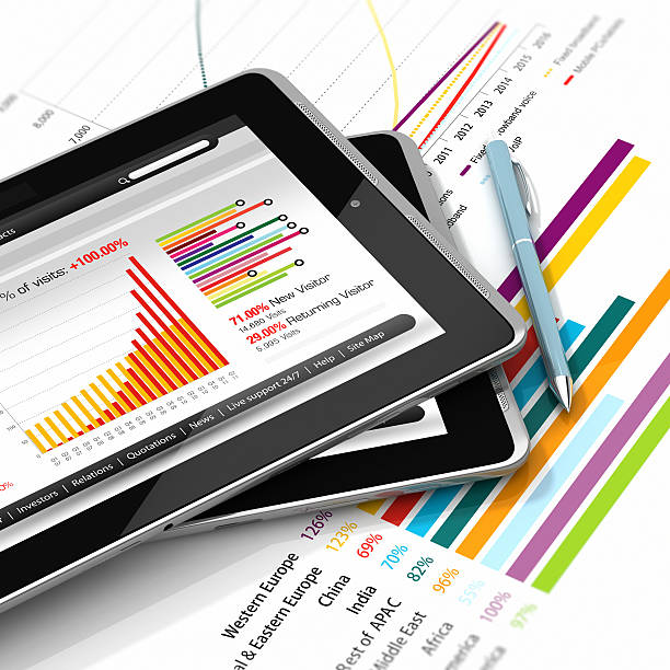 report grafico lavoro - ranking rank number financial figures foto e immagini stock