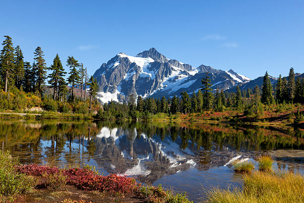 beleza natural-natureza - montanha shuksan - fotografias e filmes do acervo