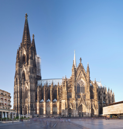 The famous Cologne Cathedral. Square composition stitched from two ultra wide angle long exposure shots.