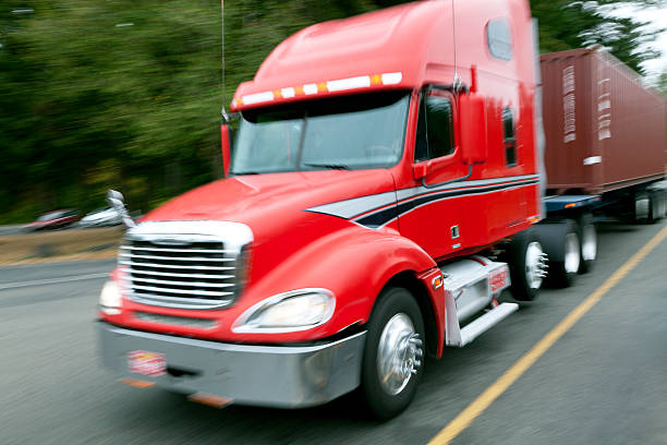 istock Semi-Truck on the highway 171591147