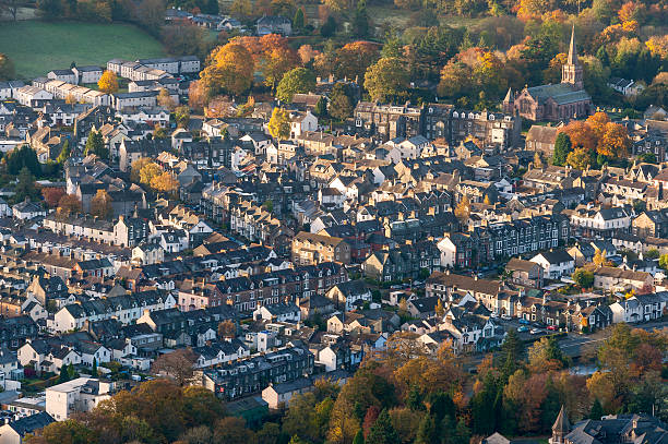 Keswick, Lake District National Park Looking over the small town of Keswick in the Lake District National Park, Cumbria, England, UK.Please see more of my Lake District images in my lightboxaA| keswick stock pictures, royalty-free photos & images