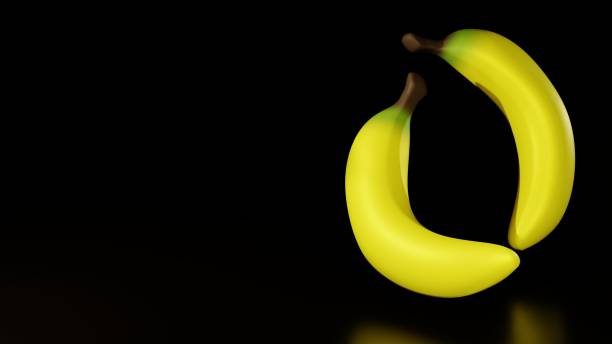 istock banana in the reflective black background 1715913282