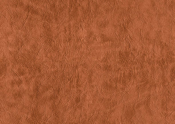 High Resolution Seamless Brown Eco Leather Crumpled Grunge Texture stock photo