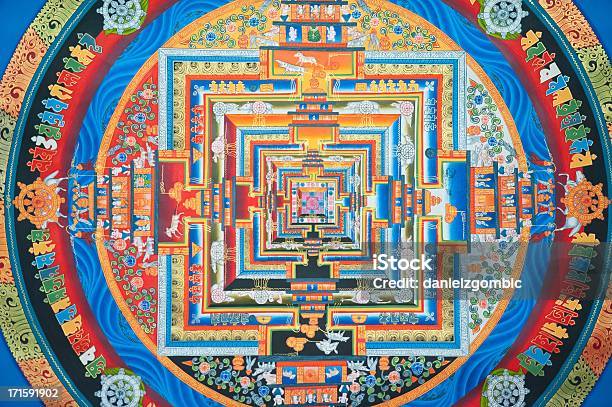 Kalachakra Mandala Tibetano - Fotografie stock e altre immagini di Mandala - Mandala, Tibet, Buddismo