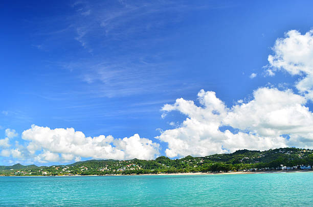 素晴らしい島のビーチと青い空 - st lucia antilles eco tourism tourism ストックフォトと画像