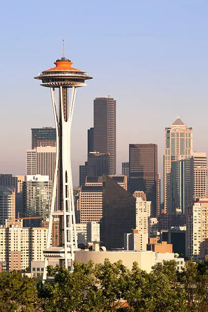 Seattle, WA. skyline with Space Needle.