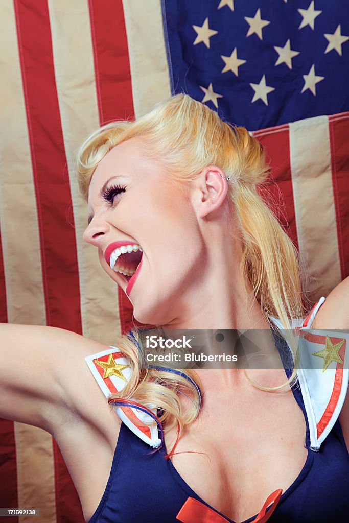 Screaming Patriot - Photo de 4 juillet libre de droits