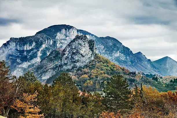 The Valley of Saou is the highest example of a perched syncline (a fold with younger layers at the centre) in Europe. the spectacular cliffs rise above a forest, part of a departmental park belonging to la Drome