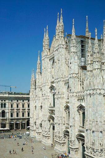 The famous Duomo in the centre of Milan, Italy