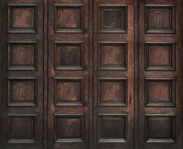 istock Classic wall with vintage brown old wood panels 1715941132
