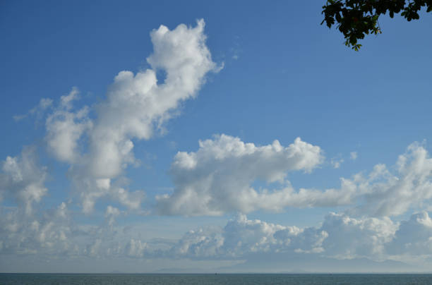 beautiful blue sky background with clouds