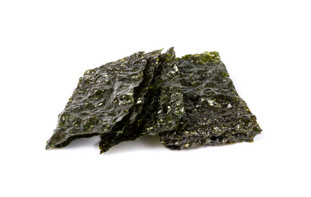 istock Dried Japanese seaweed isolated on white background 1716038091