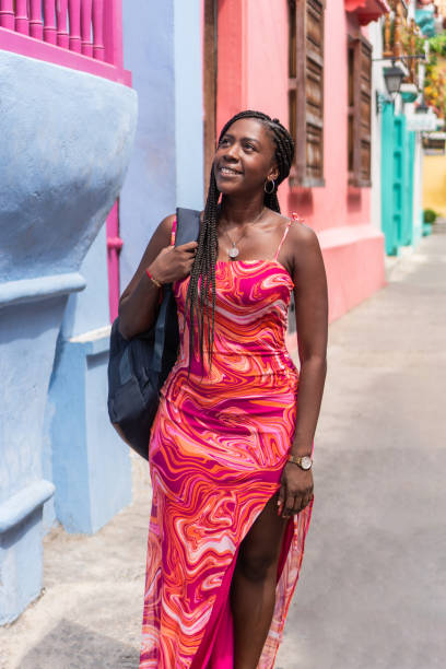 istock Tourist strolls through Colombian streets 1716039775