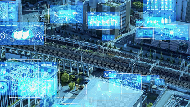 istock Railroad traffic and technology concept. ITS (Intelligent Transport Systems). Mobility as a service. 1716045739