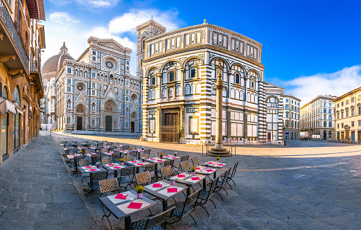 The Palazzo Pitti, world-famous Renaissance palace with the Boboli Gardens in Florence (Tuscany, Italy).