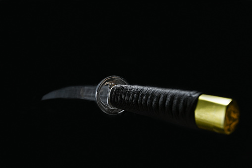 Katana (Japanese sword) on a black background