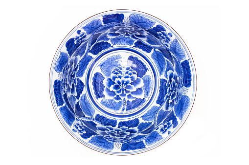 pottery porcelain on white background.