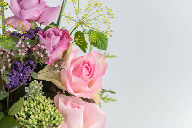 istock Rose flower bouquet on white background close up 1716294629