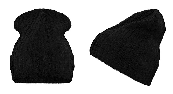 Blue Woolen cap. Winter warm cap