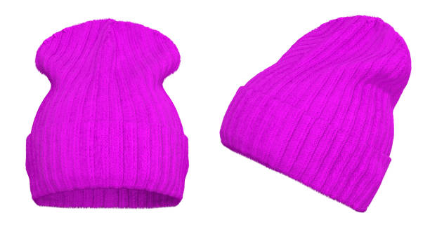istock Pink Woolen cap. Winter warm cap 1716324101