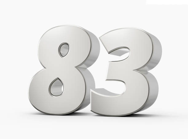 istock 3d Shiny Silver Number 83 Eighty Three 3d Silver Number Isolated On White Background 3d illustration 1716330631