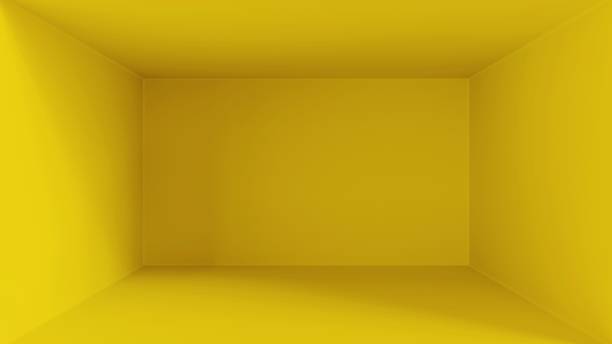 istock Simple 3D background template for gold box or room 1716331702