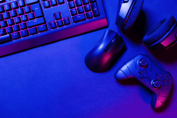 istock Pink lit keyboard by gaming gadgets 1716338045