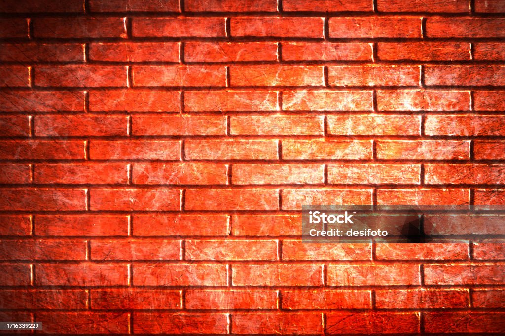 Rust Color Bricks Horizontal Vibrant Bright Dark Rust Orange Red Colored Painted Bricks ...