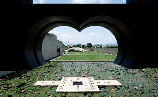 Treviso, Italy – May 31, 2022: A scenic view of Tomba Brion in San Vito d'Altivole near Treviso, Italy