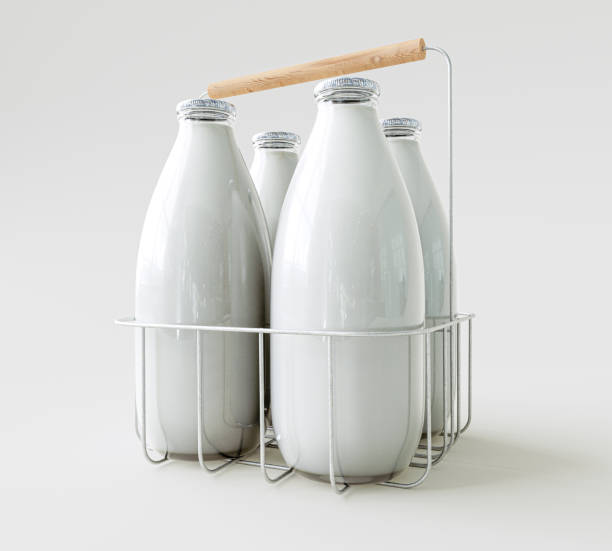 istock Milk Bottles In Wire Carry Crate 1716342964