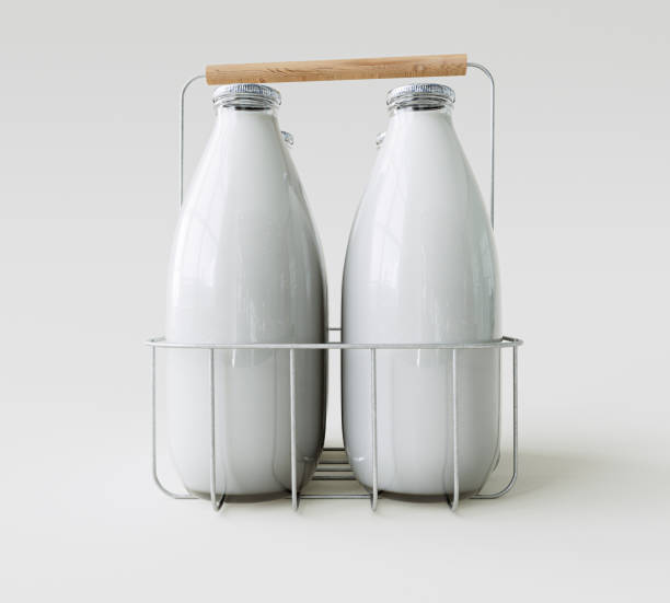 istock Milk Bottles In Wire Carry Crate 1716342970