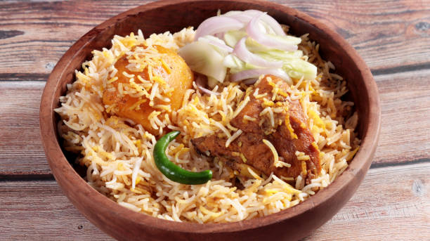 yellow chicken biriyani - non veg imagens e fotografias de stock