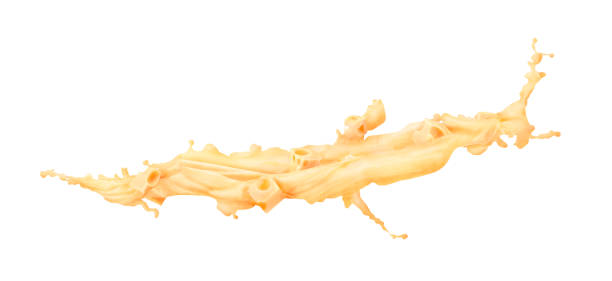 istock Cheese splash with cheese pieces isolated on a white background 1716369231