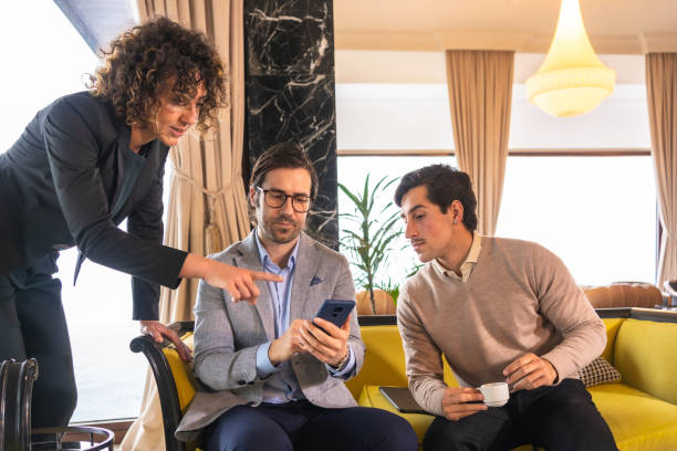 istock Colleagues during a business meeting in a hotel 1716372514