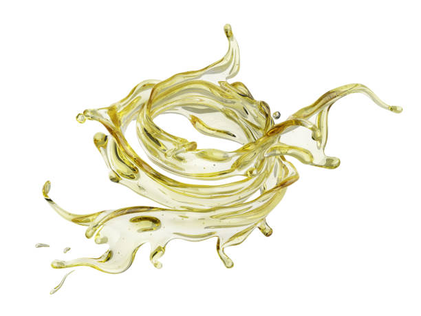 istock Oil splash on a white background. 3d illustration 1716372533