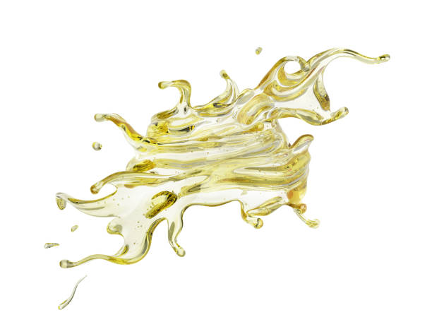 istock Oil splash on a white background. 3d illustration 1716374138