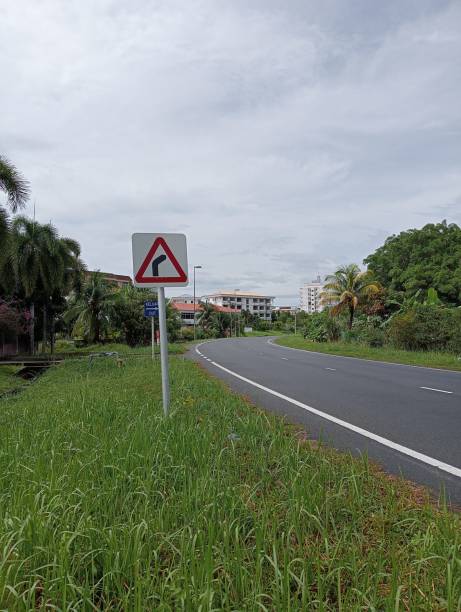 istock Road traffic sign there's a bend 1716379093