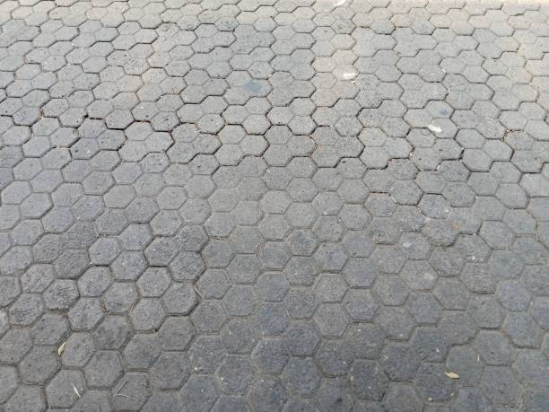 istock Arrangement of bricks in a mall parking lot 1716388183
