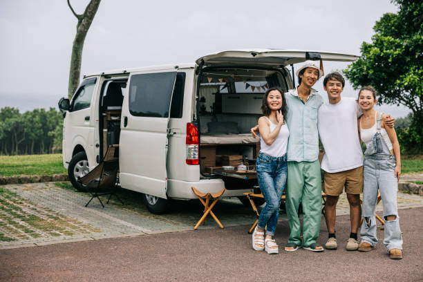 istock Japanese friends posing for a group photo 1716460122
